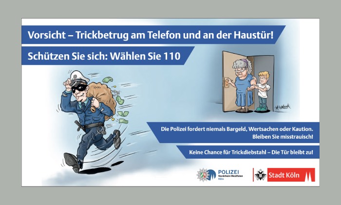 Kampagnenplakat der Polizei Köln